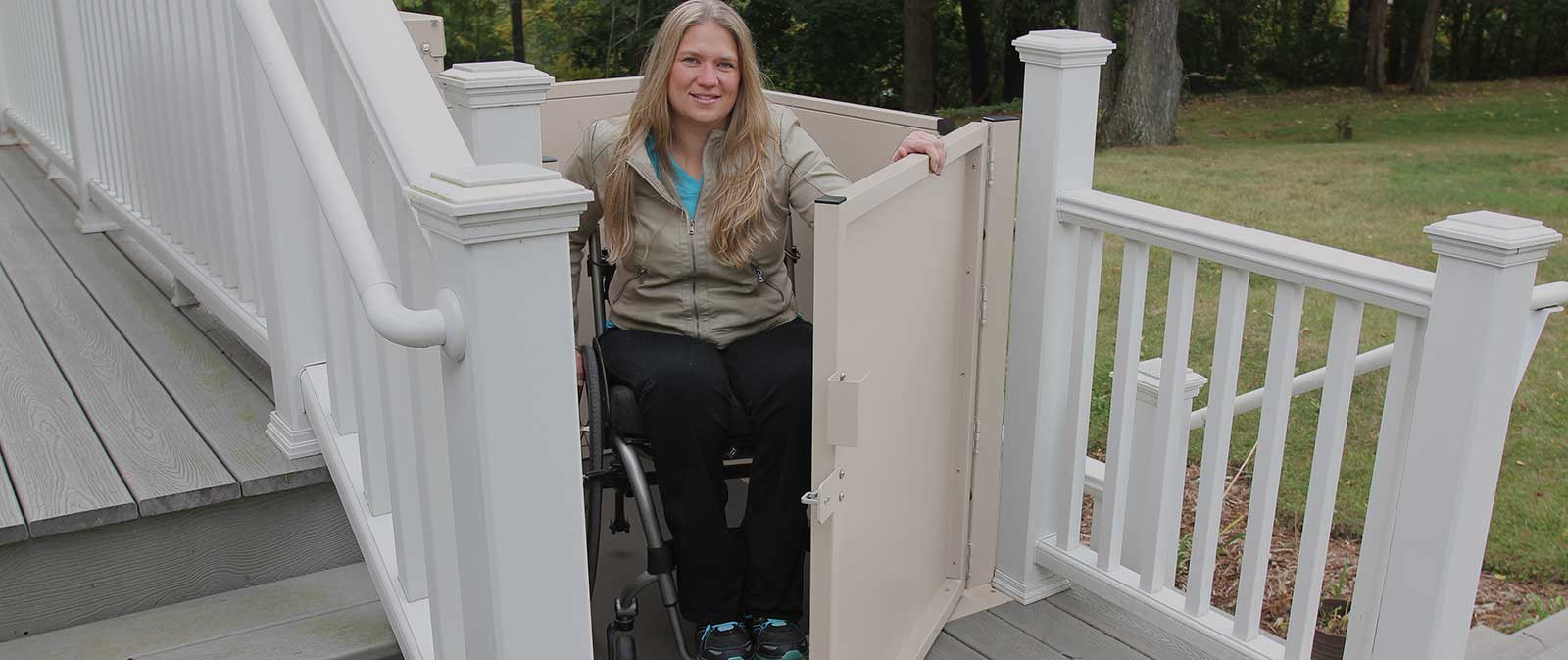 macslift PL-50 wheelchair scooter are handicapped access ramp porchlift