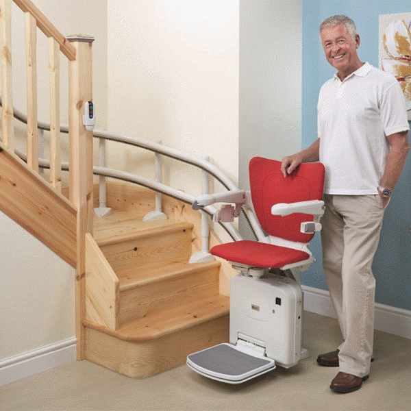 Handicare 2000 curved stair chair glide